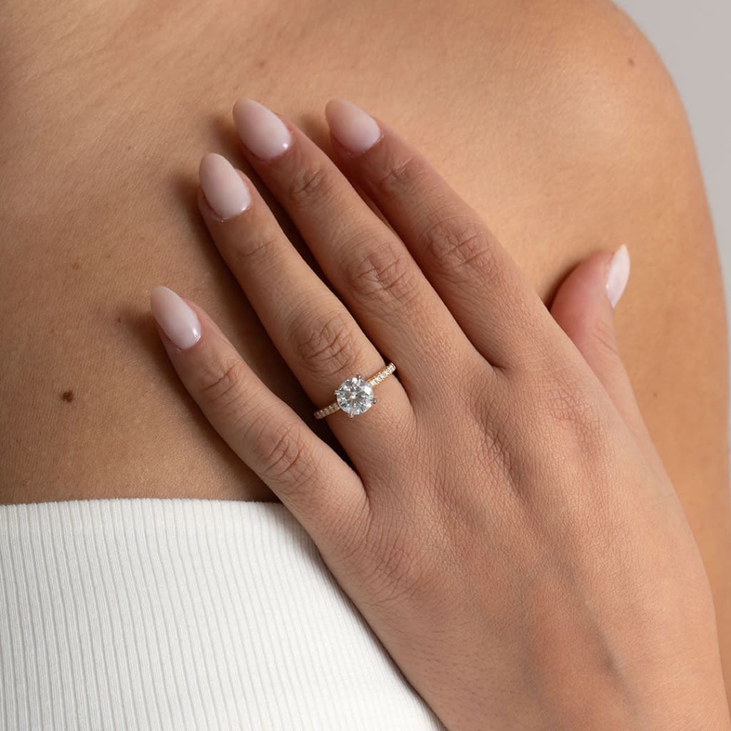 NESSA 1.70ct | Round Solitaire Lab Grown Diamond Engagement Ring in 18ct Gold