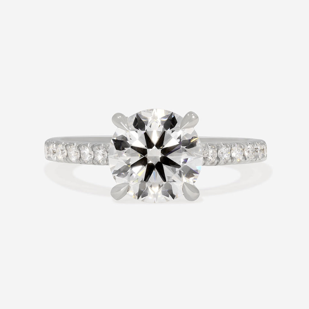 NESSA 2.20ct | Round Solitaire Lab Grown Diamond Engagement Ring in Platinum