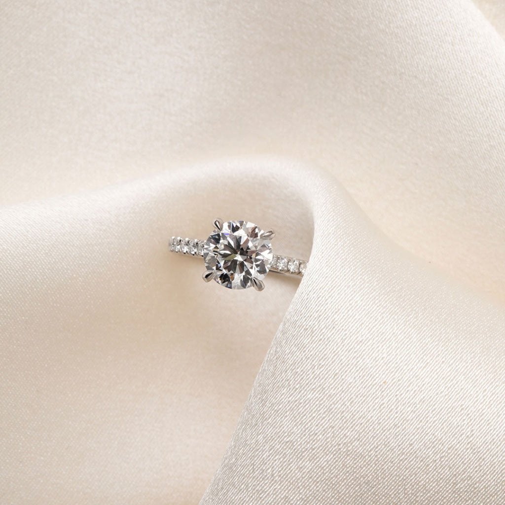NESSA 2.20ct | Round Solitaire Lab Diamond Set in Platinum