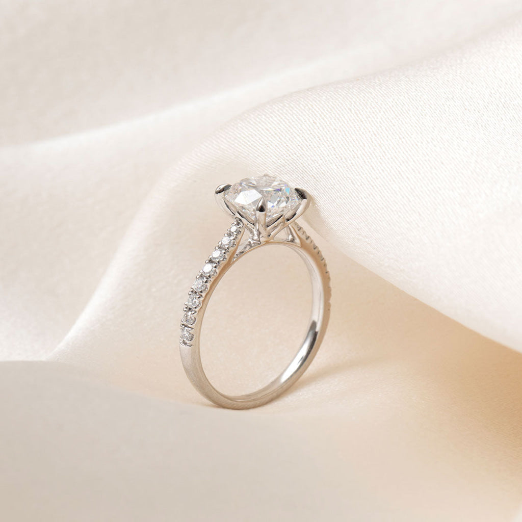 NESSA 2.20ct | Round Solitaire Lab Diamond Set in Platinum