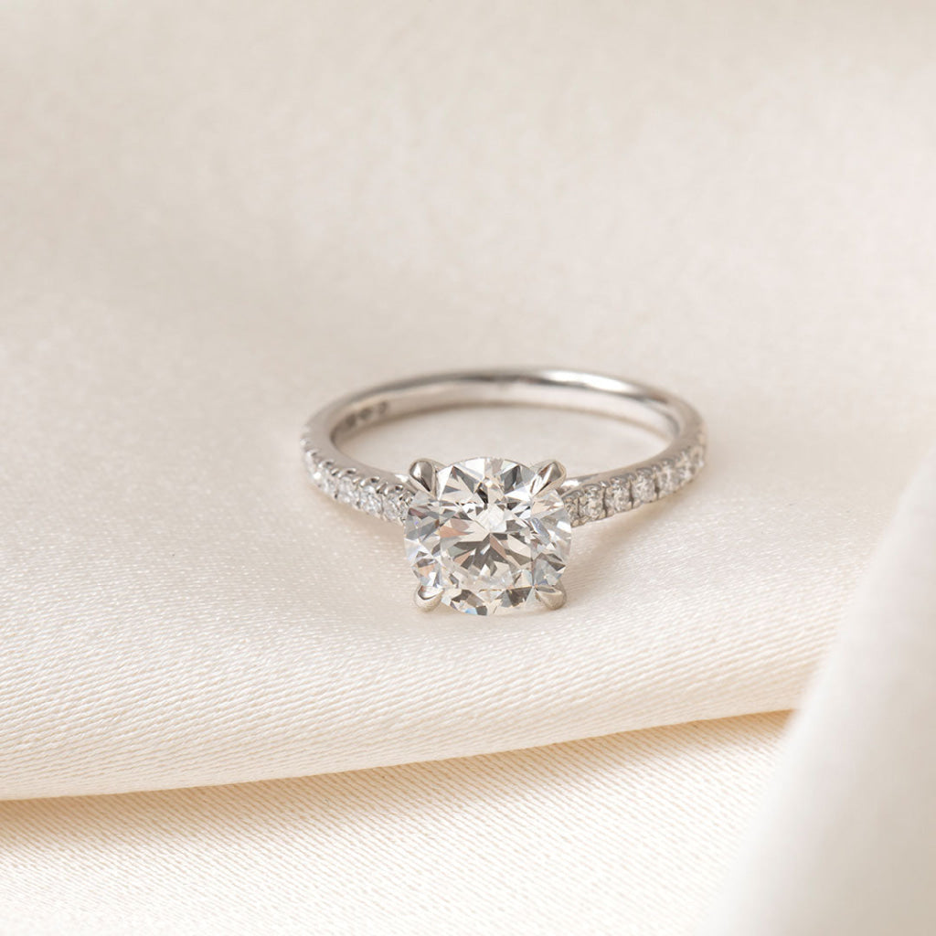 NESSA 2.20ct | Round Solitaire Lab Diamond Set in Platinum