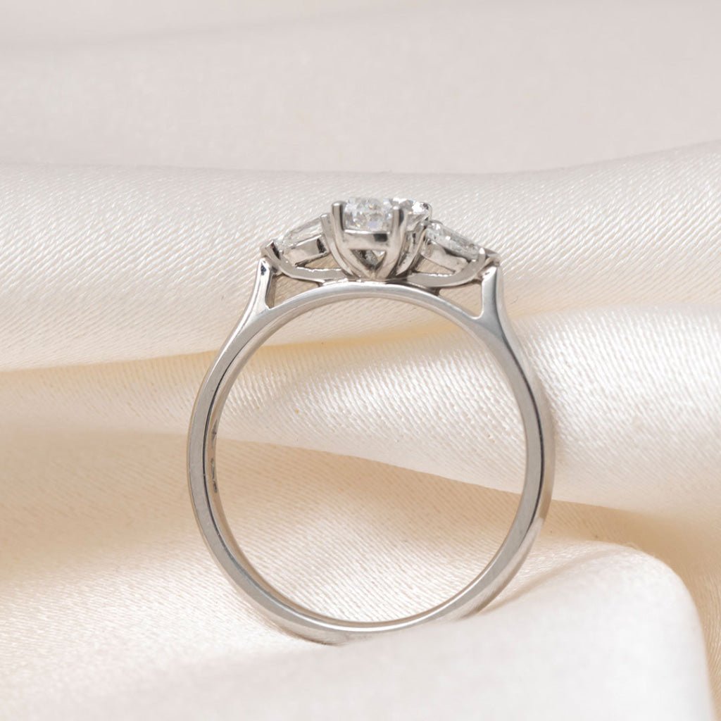 NICOLA 0.90ct | Oval 3-Stone Diamond Engagement Ring