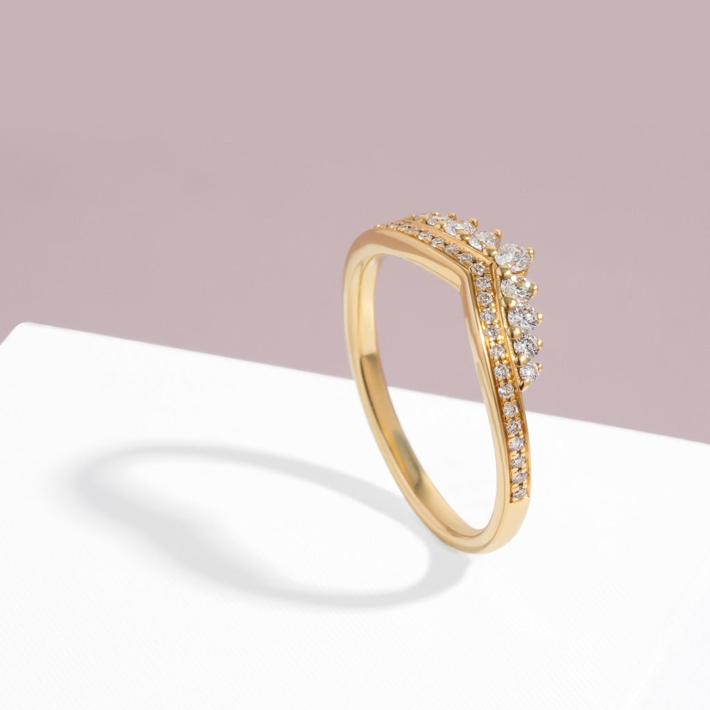 ODESSA 18ct Gold | Diamond Wedding Ring - Rings