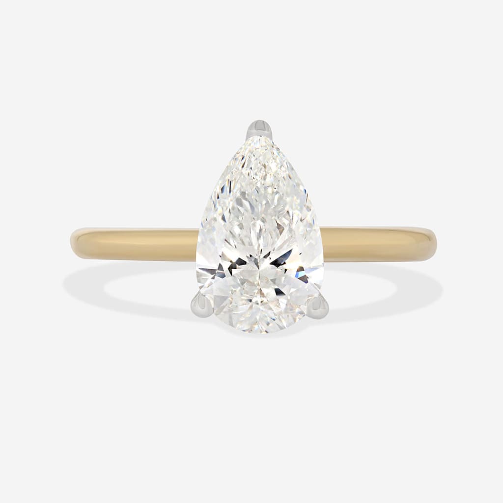 OSAKA 2ct | Pear Solitaire Lab Grown Diamond Engagement Ring in 18ct Gold