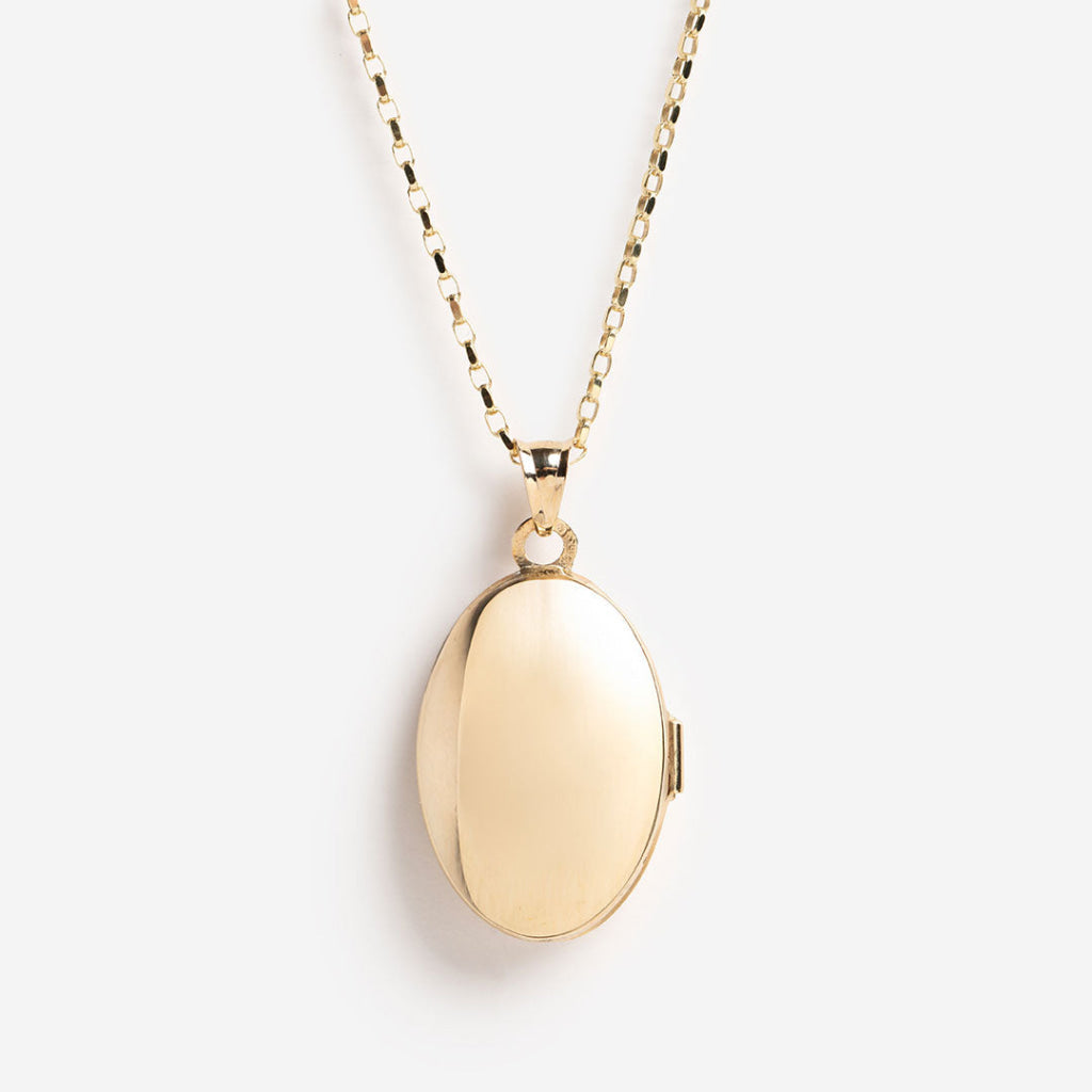 Oval Locket Necklace Large | 9ct Gold - Necklace