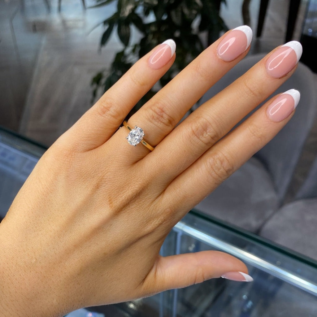 lab-grown diamond engagement ring