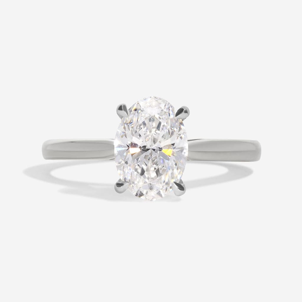 Paris 1.20ct platinum oval solitaire diamond engagement ring Dublin