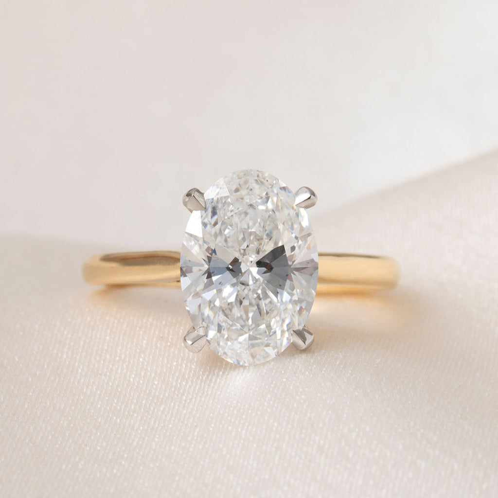 PARIS 3ct | Oval Solitaire Lab Grown Diamond Engagement