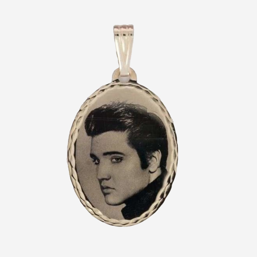Photo Engraving Oval Pendant | 9ct Gold - Necklace