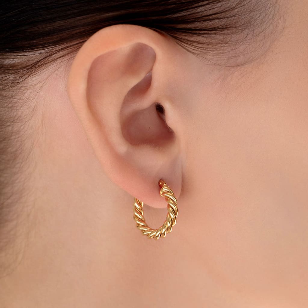 Power Hoop Earrings 10mm | 9ct Gold - Earrings