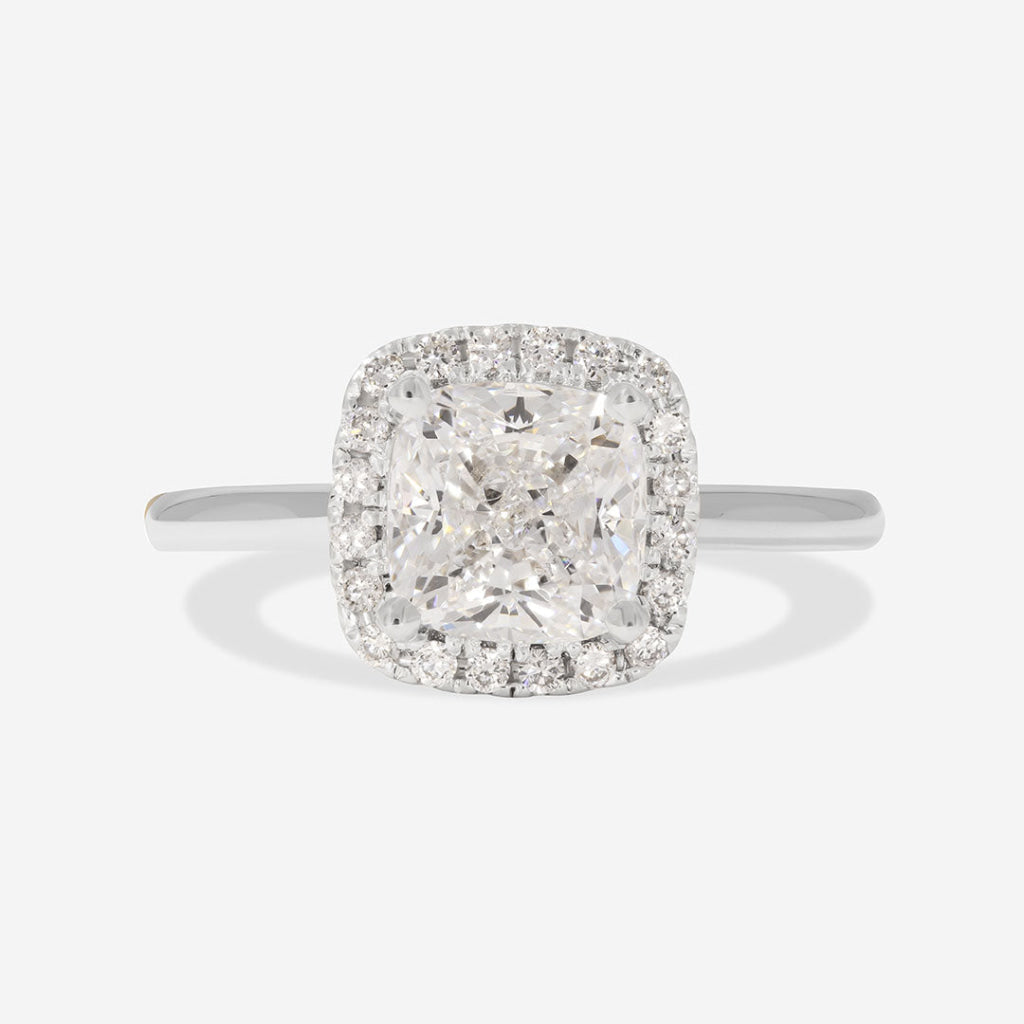 PRIYA 1.65ct | Cushion Solitaire Lab Grown Diamond Engagement Ring in Platinum