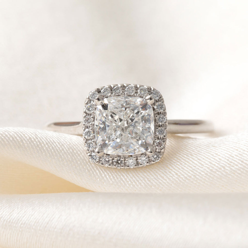 Priya | Cushion Solitaire Lab Grown Diamond Engagement Ring