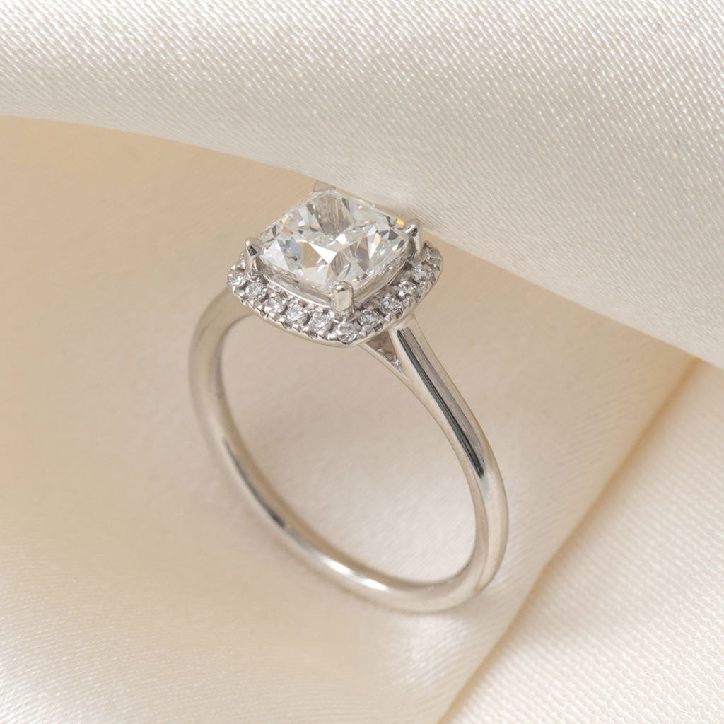 Priya | Cushion Solitaire Lab Grown Diamond Engagement Ring
