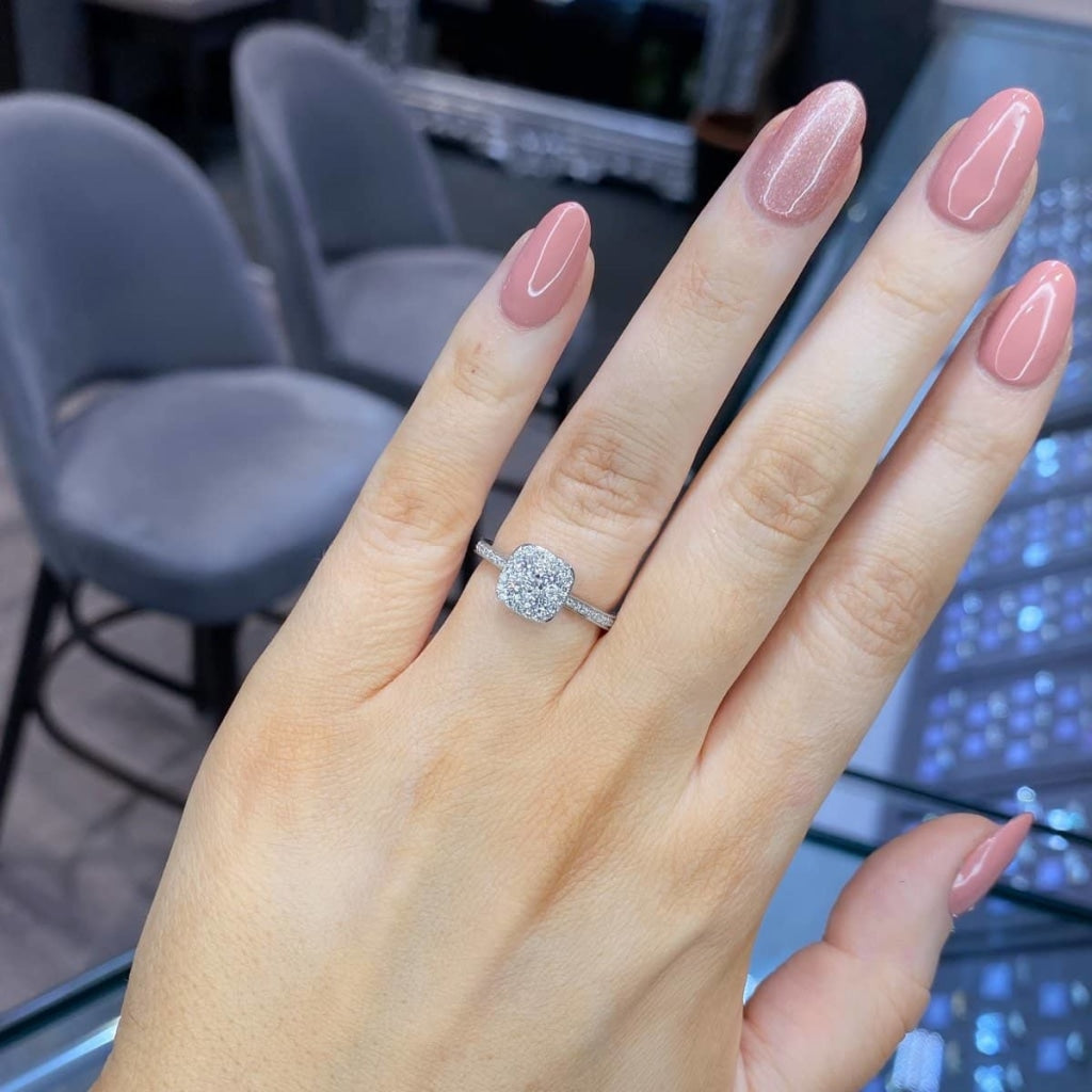Rafael | Diamond Engagement Ring On Womans Hand - Gear Jewellers Dublin