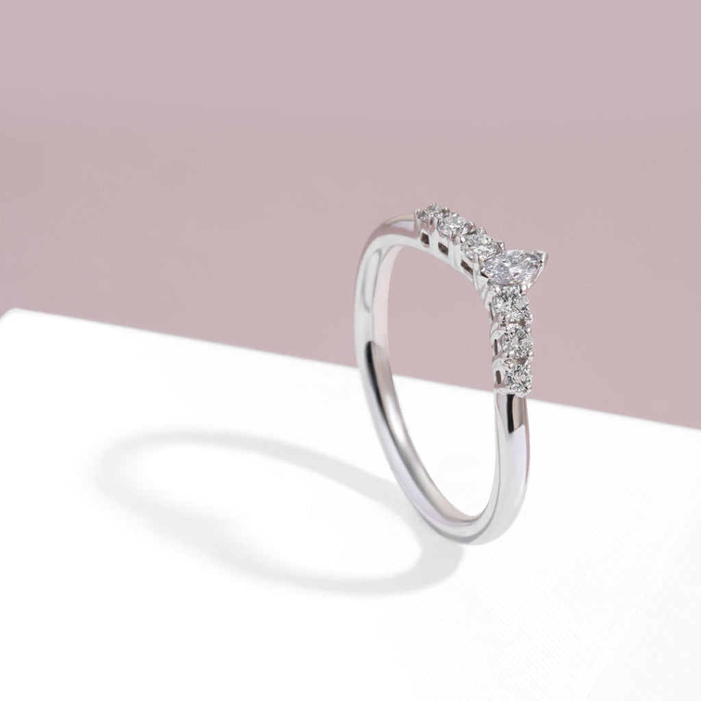 Side view of Reign Diamond Wedding Ring
