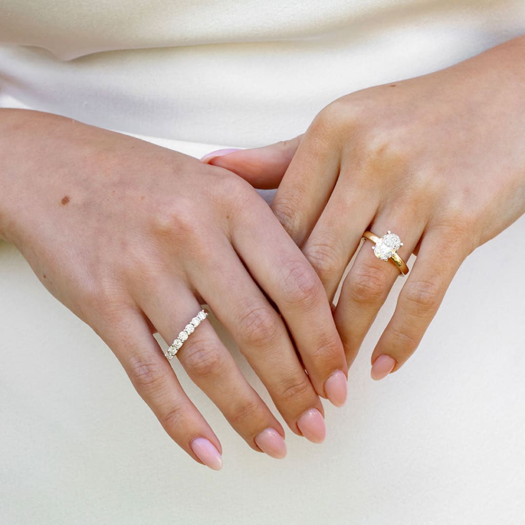 RIVIERA | Oval Solitaire Lab Grown Diamond Engagement Ring