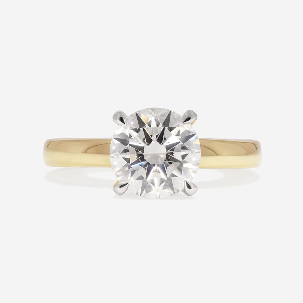 Riviera| Round Solitaire Lab Grown Diamond Engagement Ring