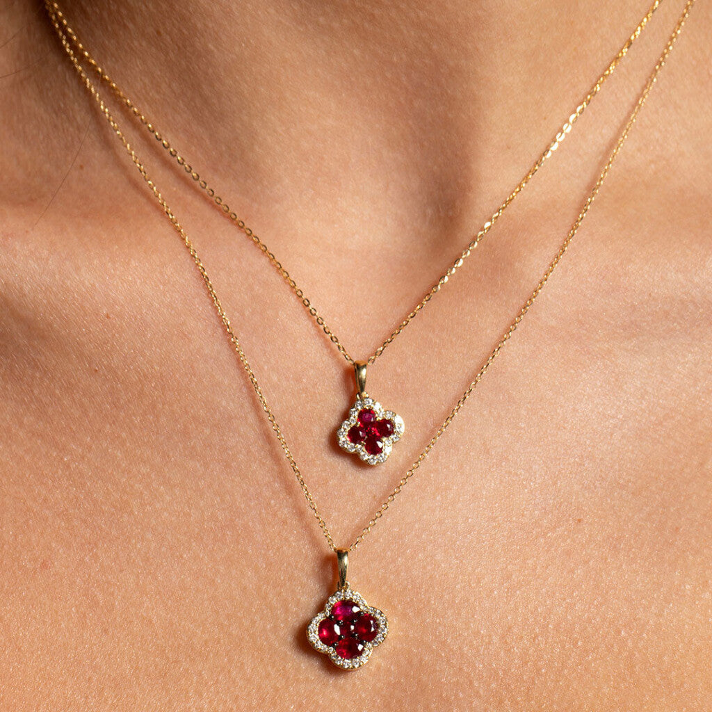 Ruby Palace Diamond Necklace | 18ct Gold - Necklace