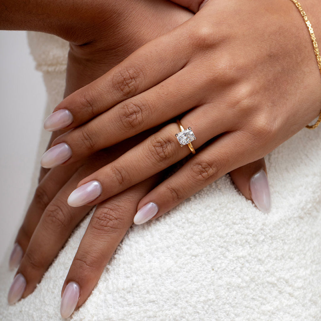 SADIE 2ct | Cushion Solitaire Lab Grown Diamond Engagement Ring in 18ct Gold