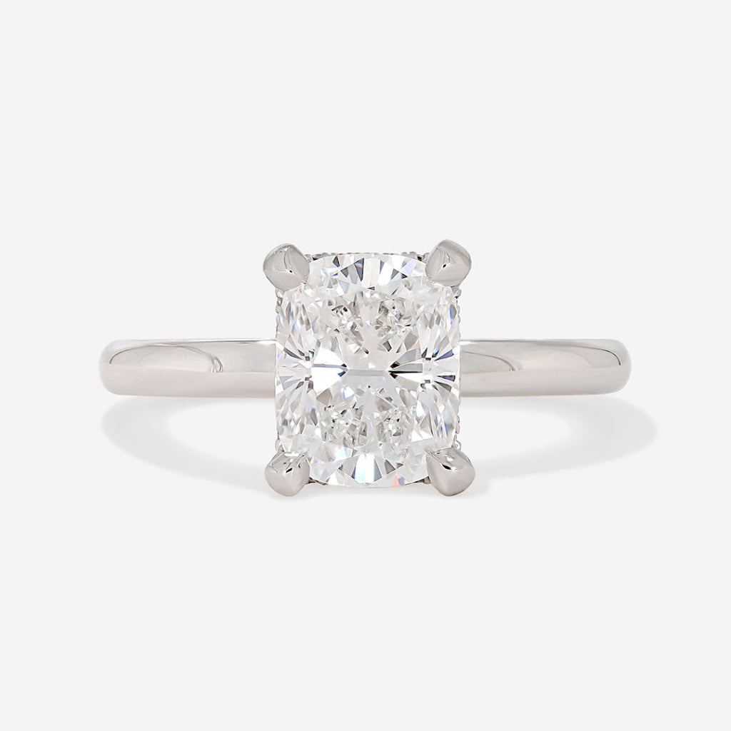 SADIE 2ct | Cushion Solitaire Lab Grown Diamond Engagement Ring in Platinum