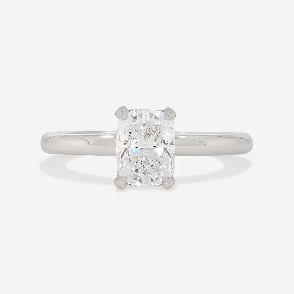 Sadie - Platinum 1ct cushion cut diamond solitaire ring