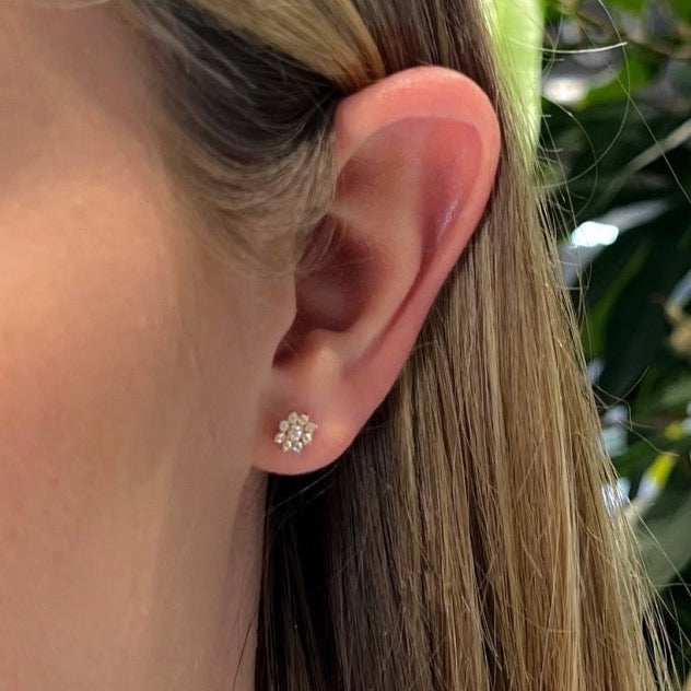 Snow Sparkle Earrings | 9ct Gold - Earrings