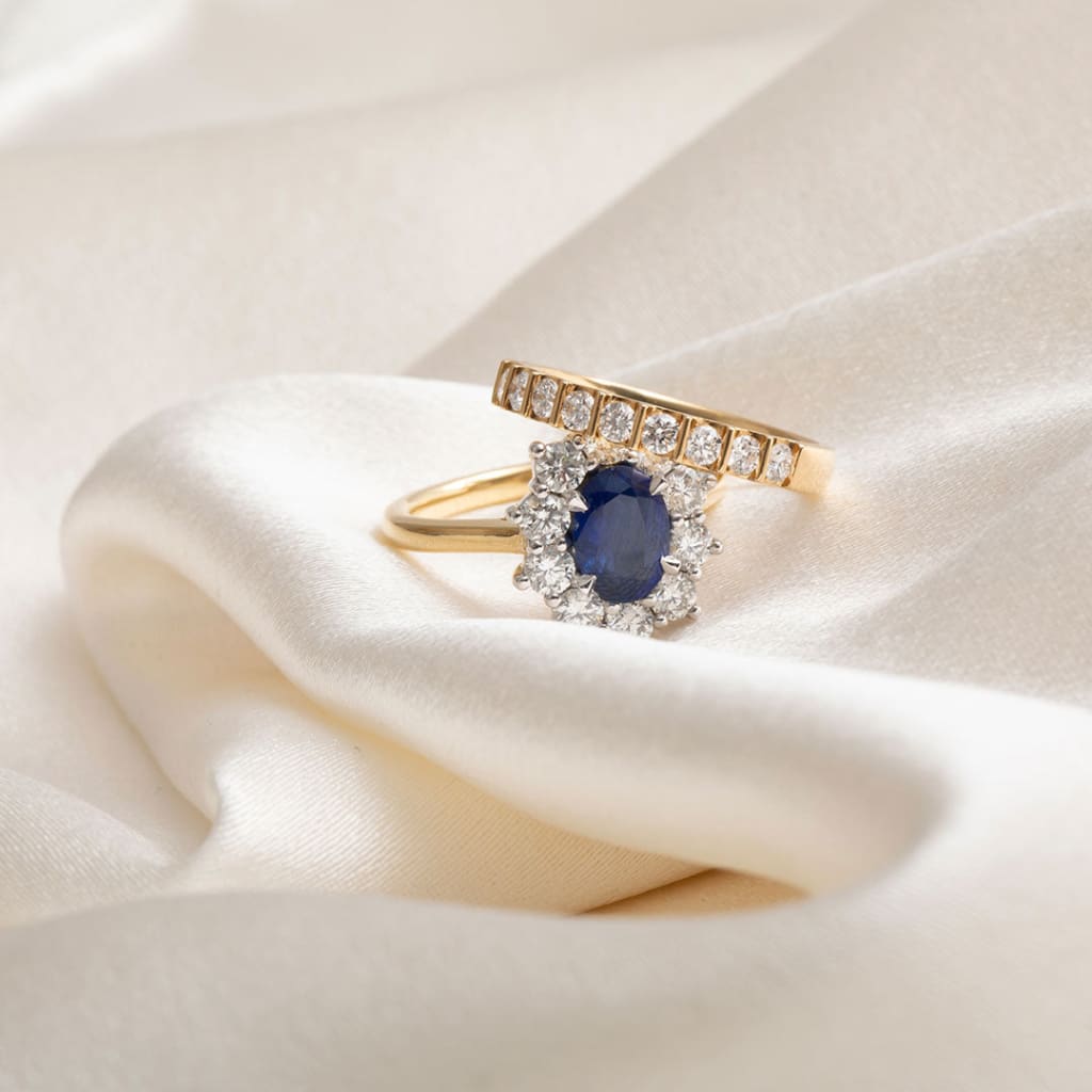 SOPHIA | Diamond & Sapphire Ring - Rings