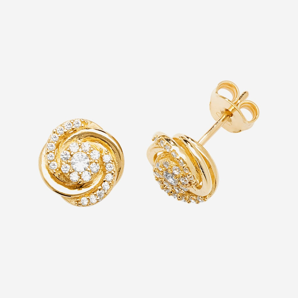 Sparkling Knots | 9ct Gold - Earrings