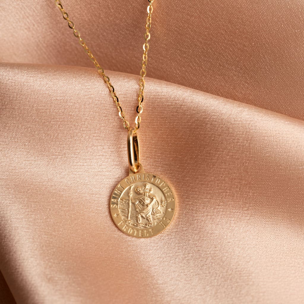 St. Christopher Medal - 12mm | 9ct Gold - Necklace