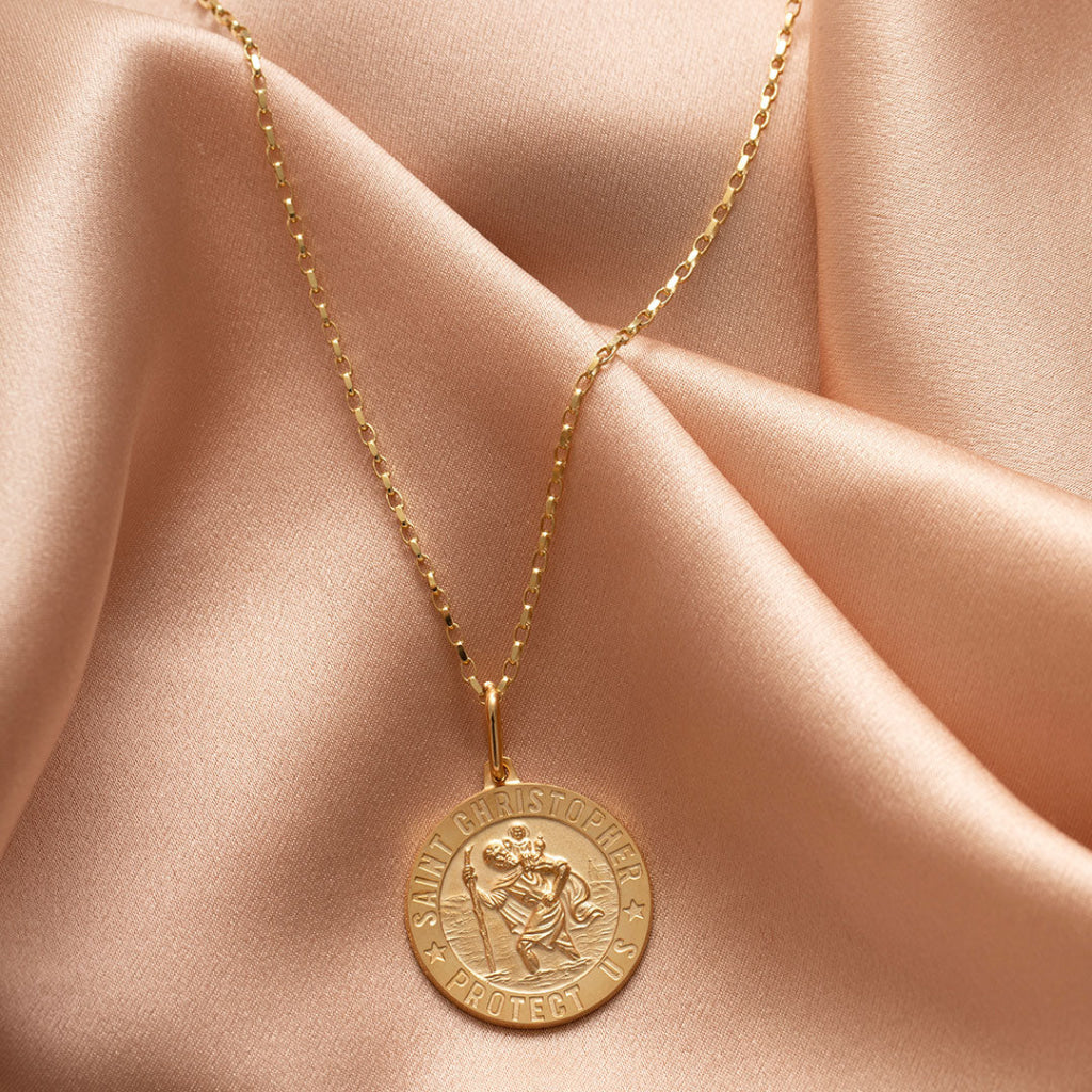 St. Christopher Medal - 20mm | 9ct Gold - Necklace