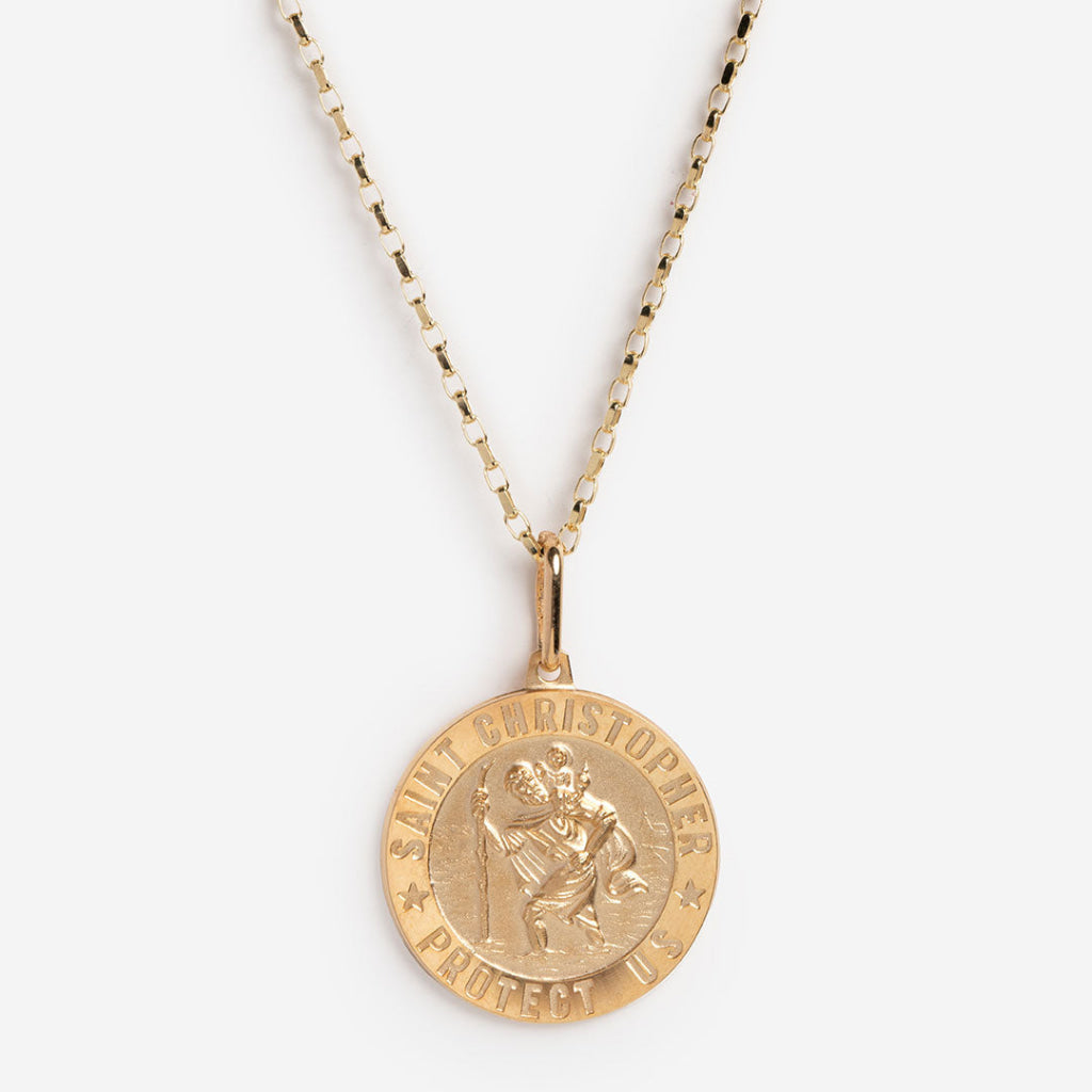 St. Christopher Medal - 20mm | 9ct Gold - Necklace