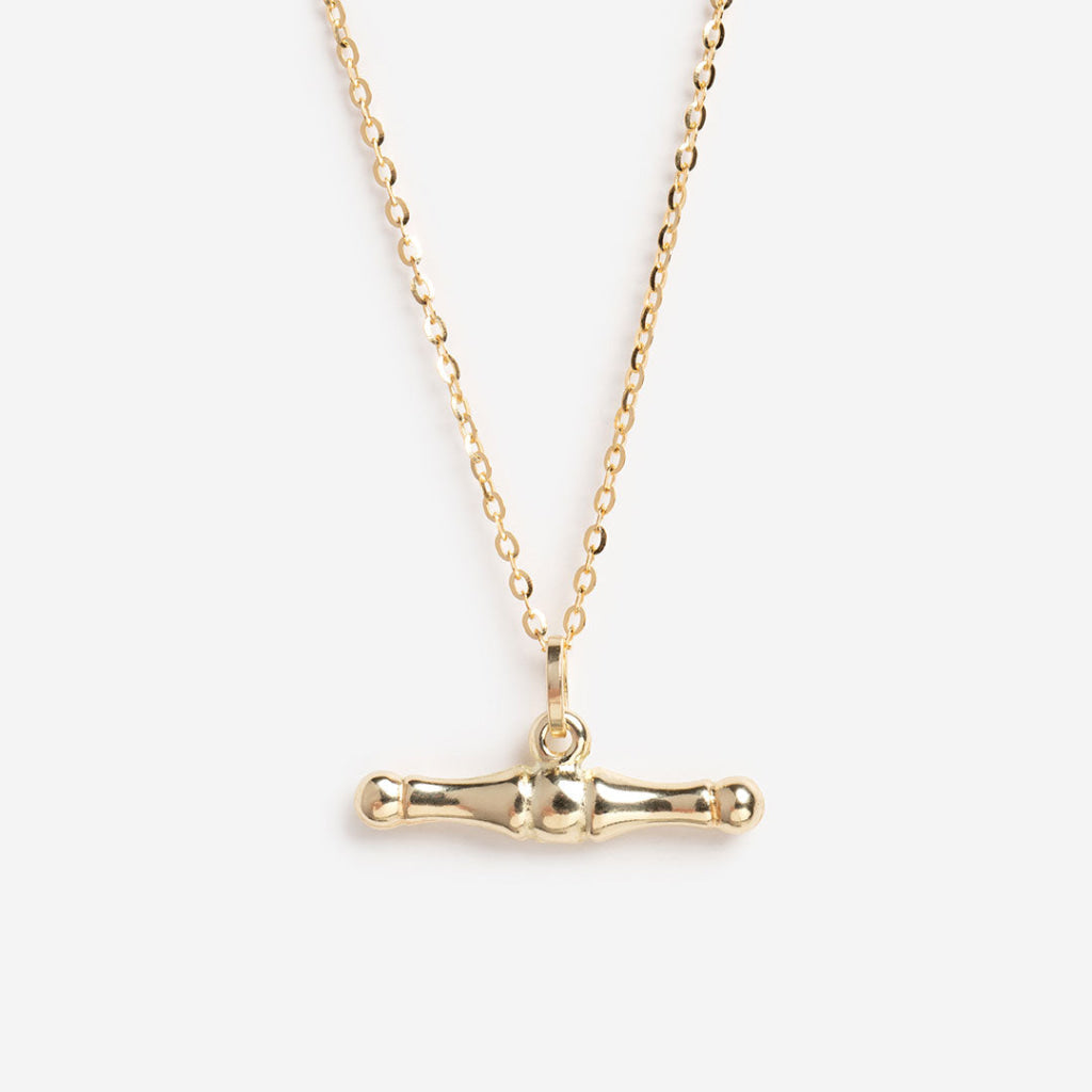 T-Bar Pendant Necklace | 9ct Gold - Necklace