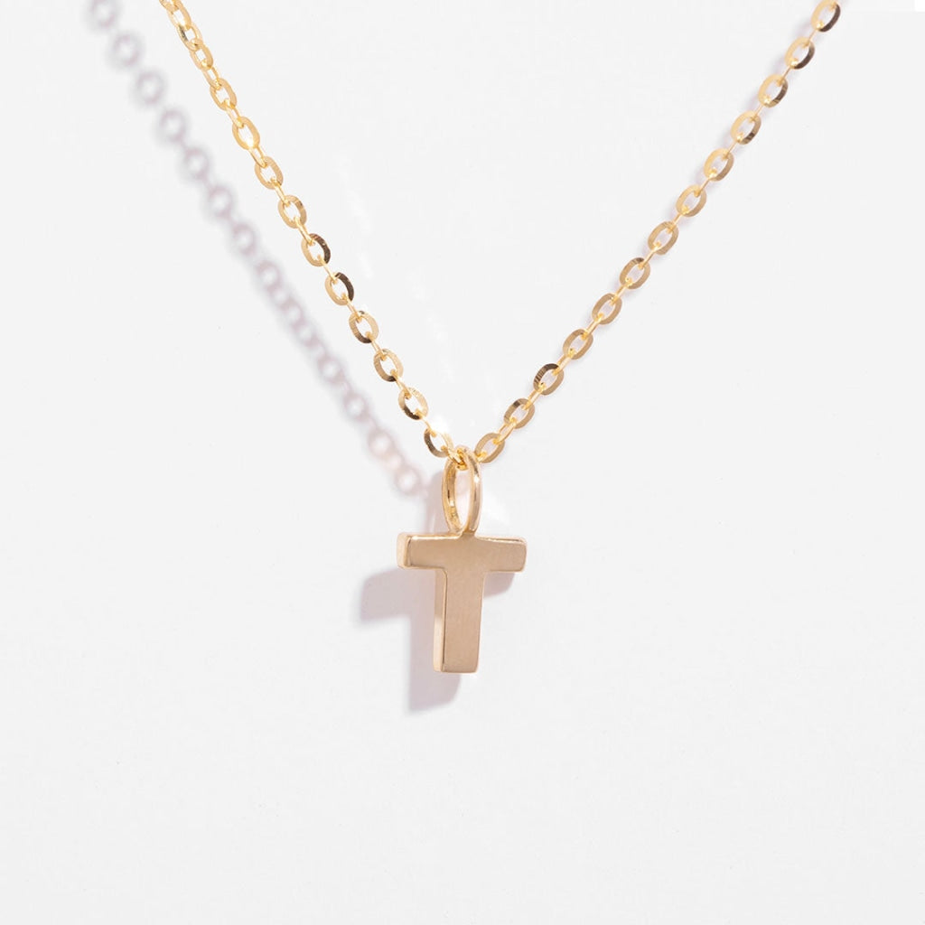 T - Pendant | 9ct Gold - Necklace