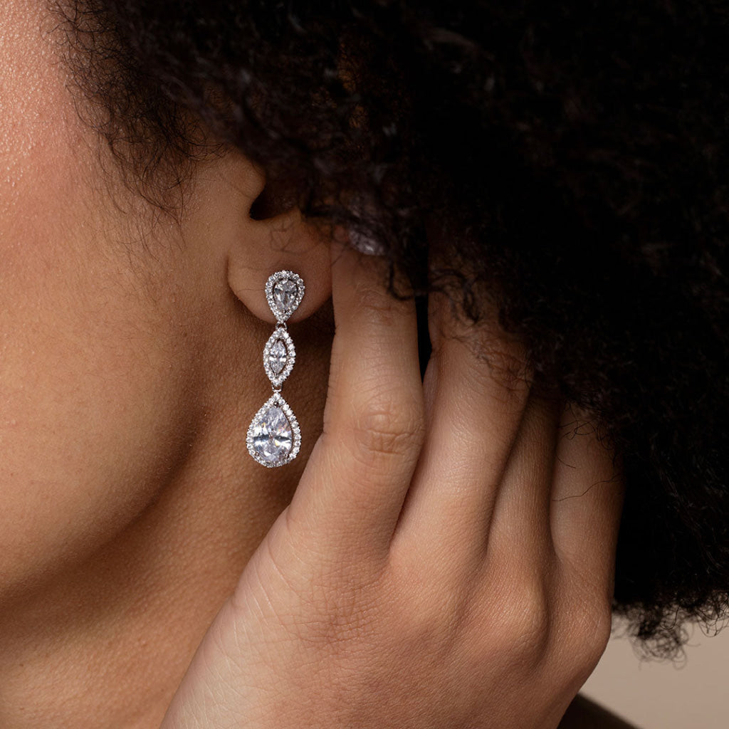 The perfect day drop earrings silver