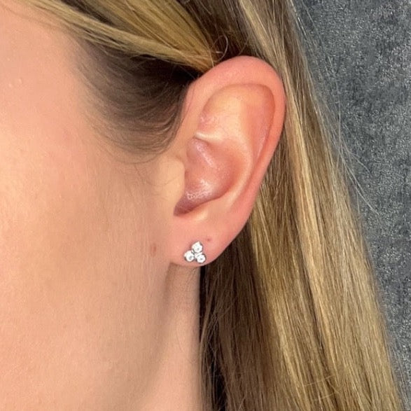 Silver trilogy earrings