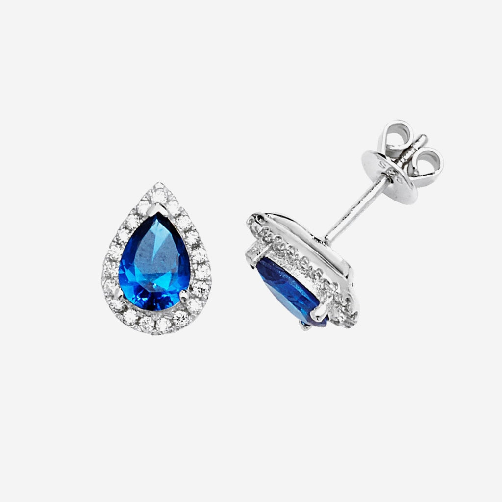 True Elegance Earrings - Blue Pear | Sterling Silver -