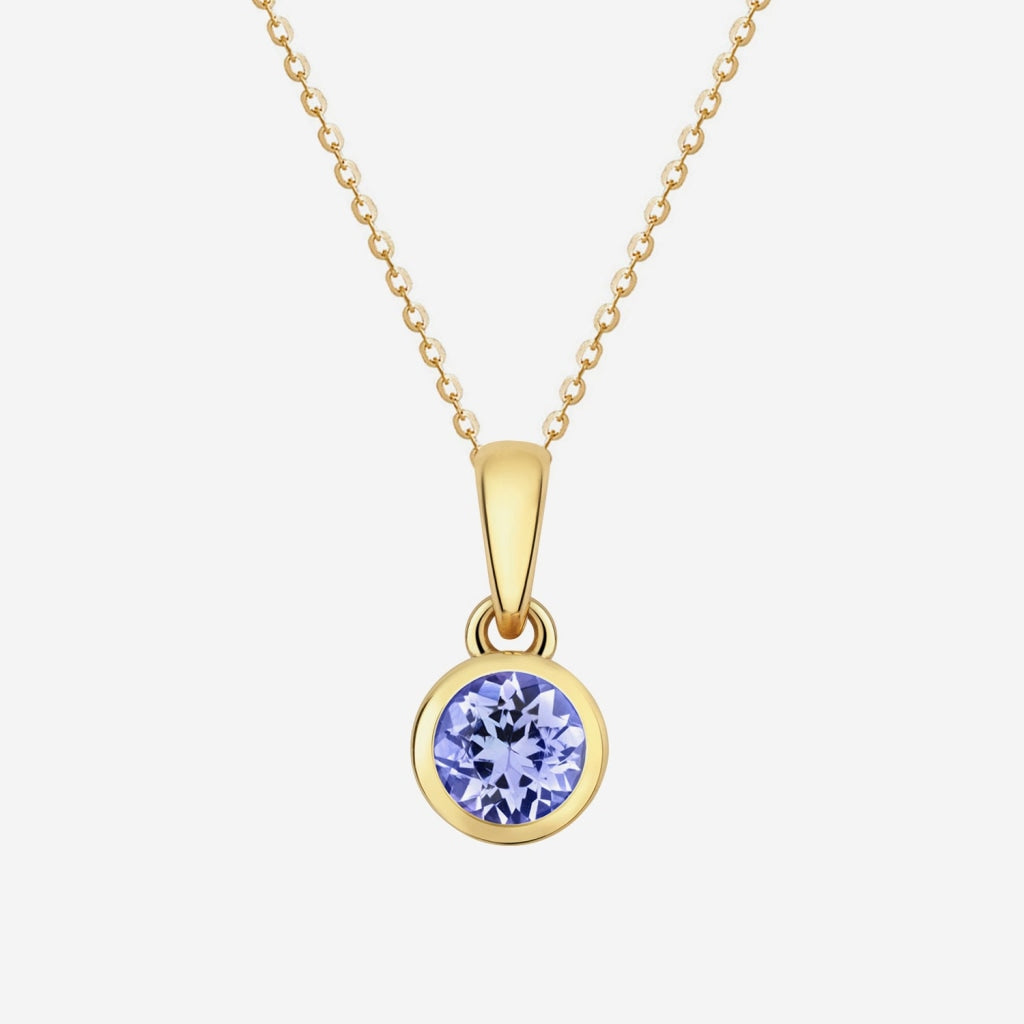 Yellow gold deals tanzanite necklace