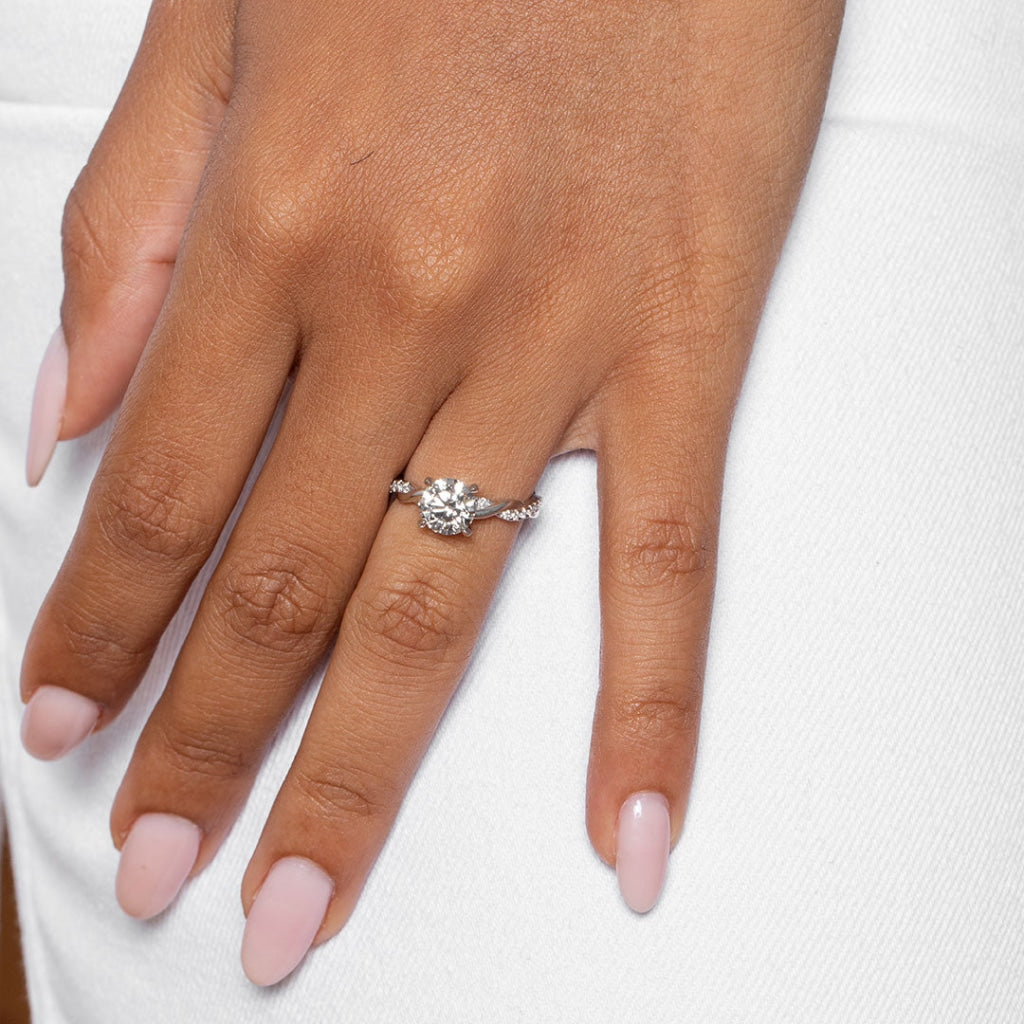 Zephyr 1.85ct | Lab Grown Diamond Engagement Ring Hand Model