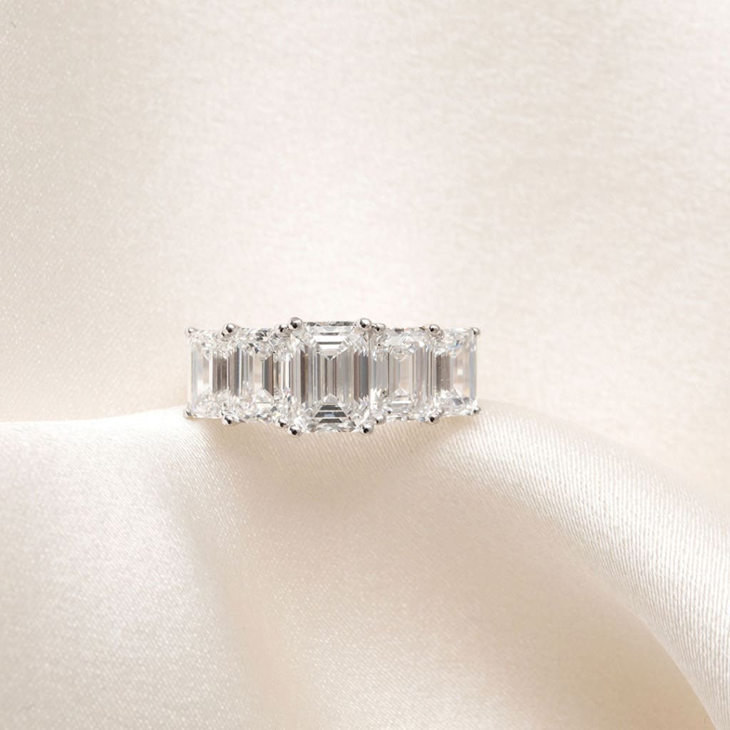 ZURI | Emerald Cut Lab Diamond in Platinum 5.00ct - Rings