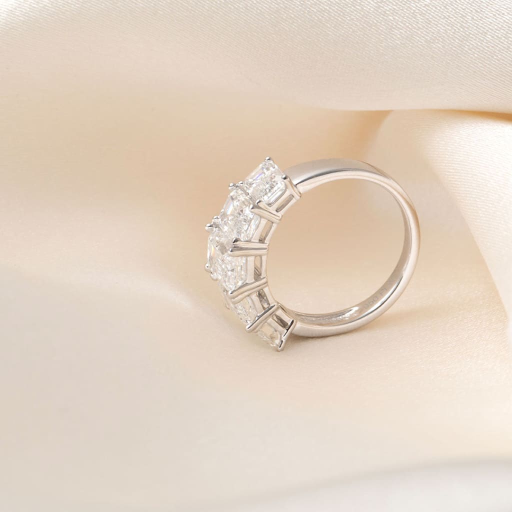 ZURI | Emerald Cut Lab Diamond in Platinum 5.00ct - Rings