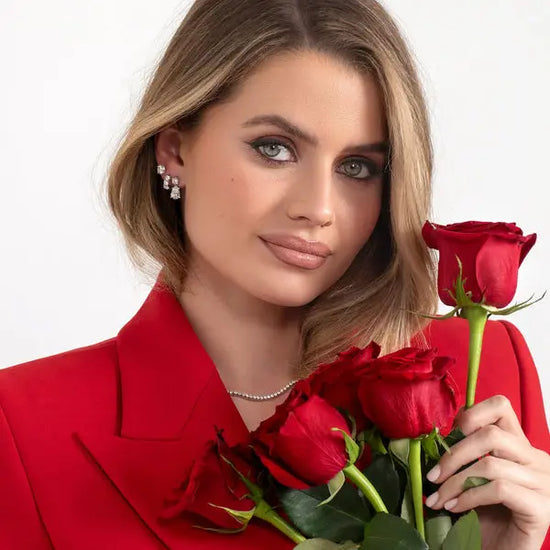 Model wearing White Gold Jewellery