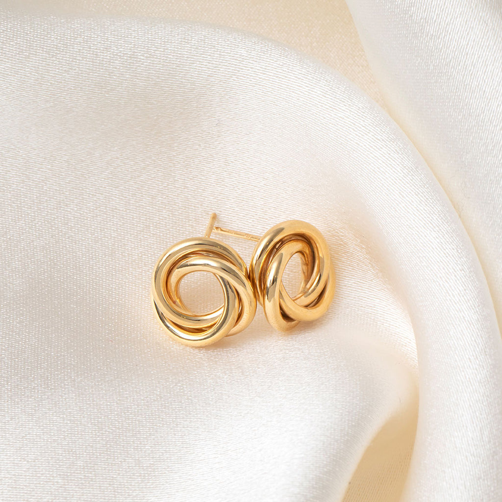 Triple Knot Earrings | 9ct Gold