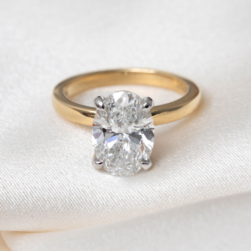 Monaco 3ct | Oval Solitaire Lab Grown Diamond Engagement
