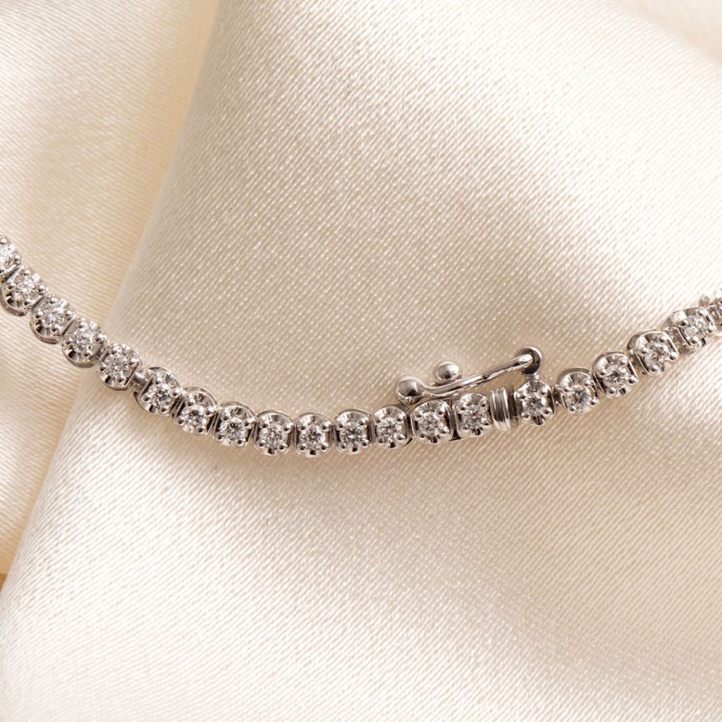 1ct Tennis Bracelet | 9ct White Gold Lab Grown Tennis