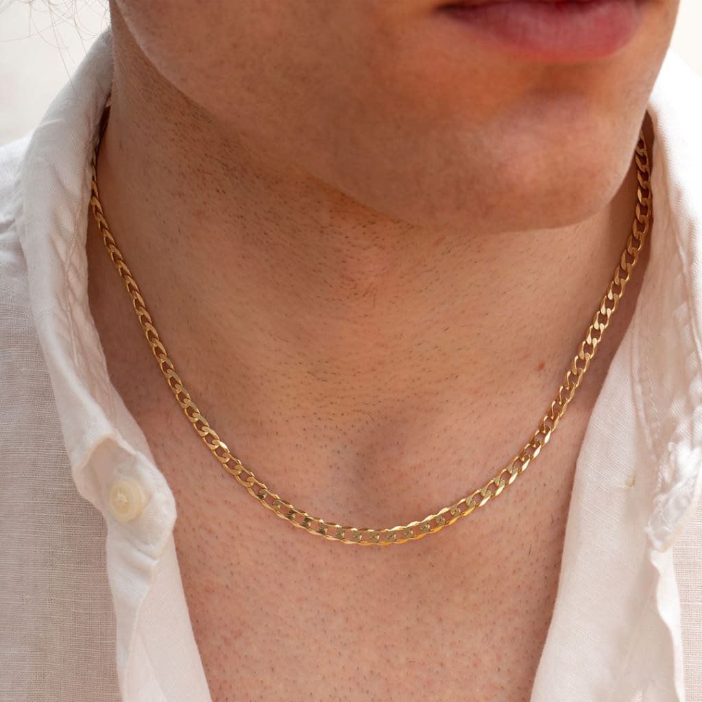 22'' Solid Curb Chain | 9ct Gold