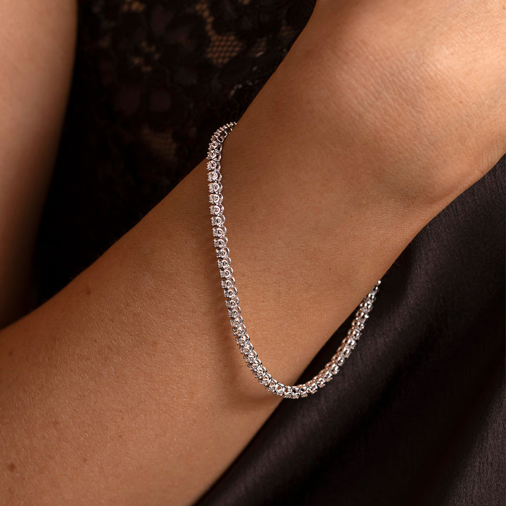 Lab Grown Diamond Tennis Bracelet - 1ct | 9ct White Gold