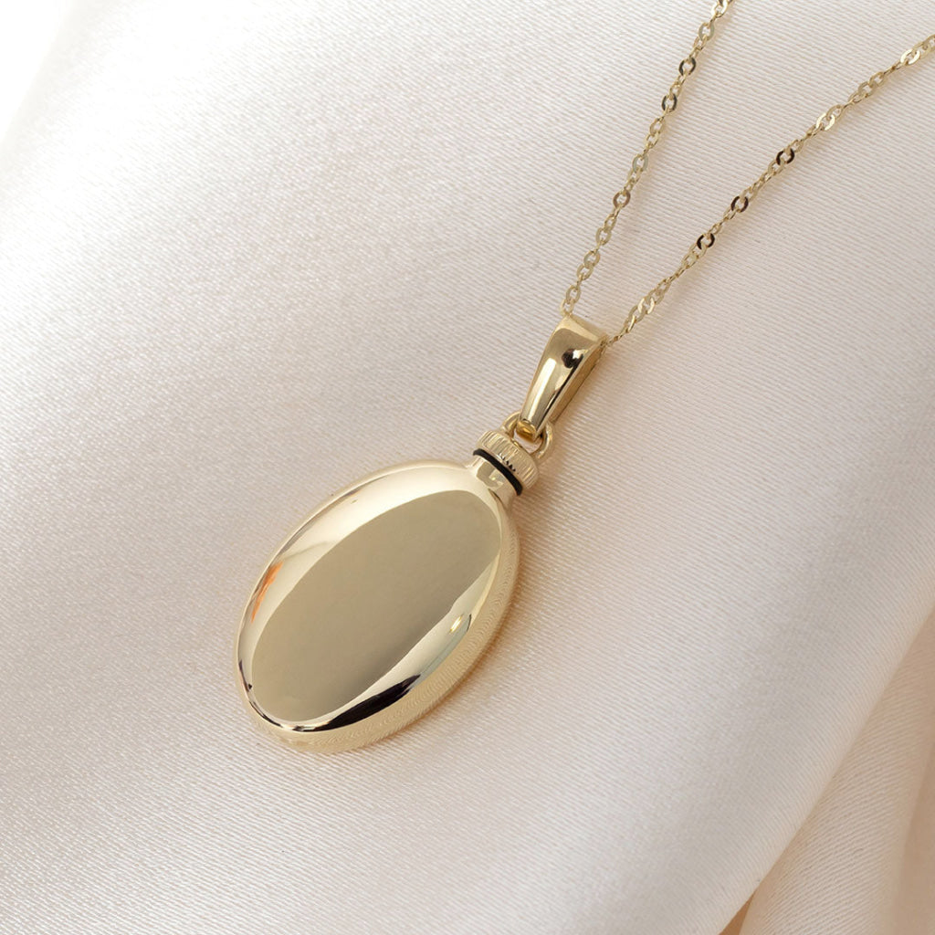 Always With You Oval Cremation Necklace | 9ct Gold