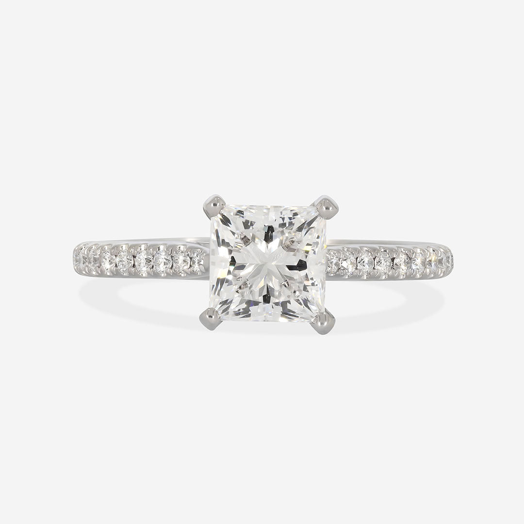 BELLA | Princess Cut Solitaire Lab Diamond Set in Platinum