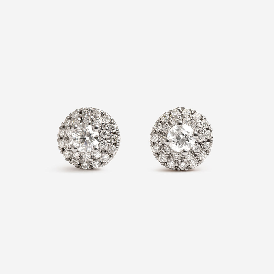 Diamond Disco Lab Grown Diamond Earrings | 18ct White Gold