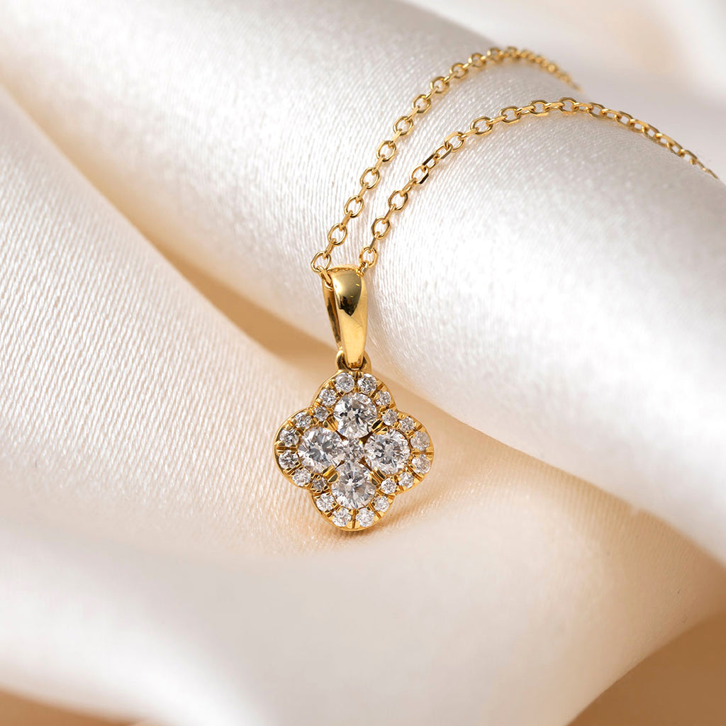 Natural Diamond Palace Petite Necklace | 18ct Gold